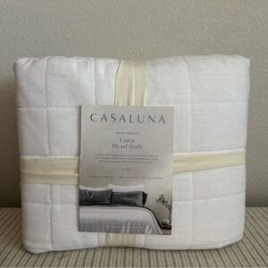Casaluna Cream Linen Blend Quilt King size